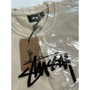 Stussy | Shirts | Nwt Stussy Open Hem Henley Fleece Shirt In